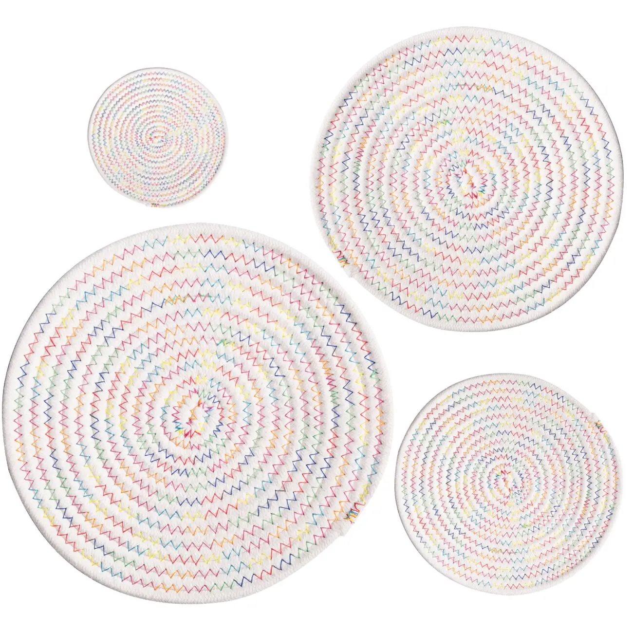 

4pcs/set Nordic Kitchen Cotton Linen Placemat Drink Coaster Thickening Heat Insulation Pad Oval Table Mat Kitchen Accessories