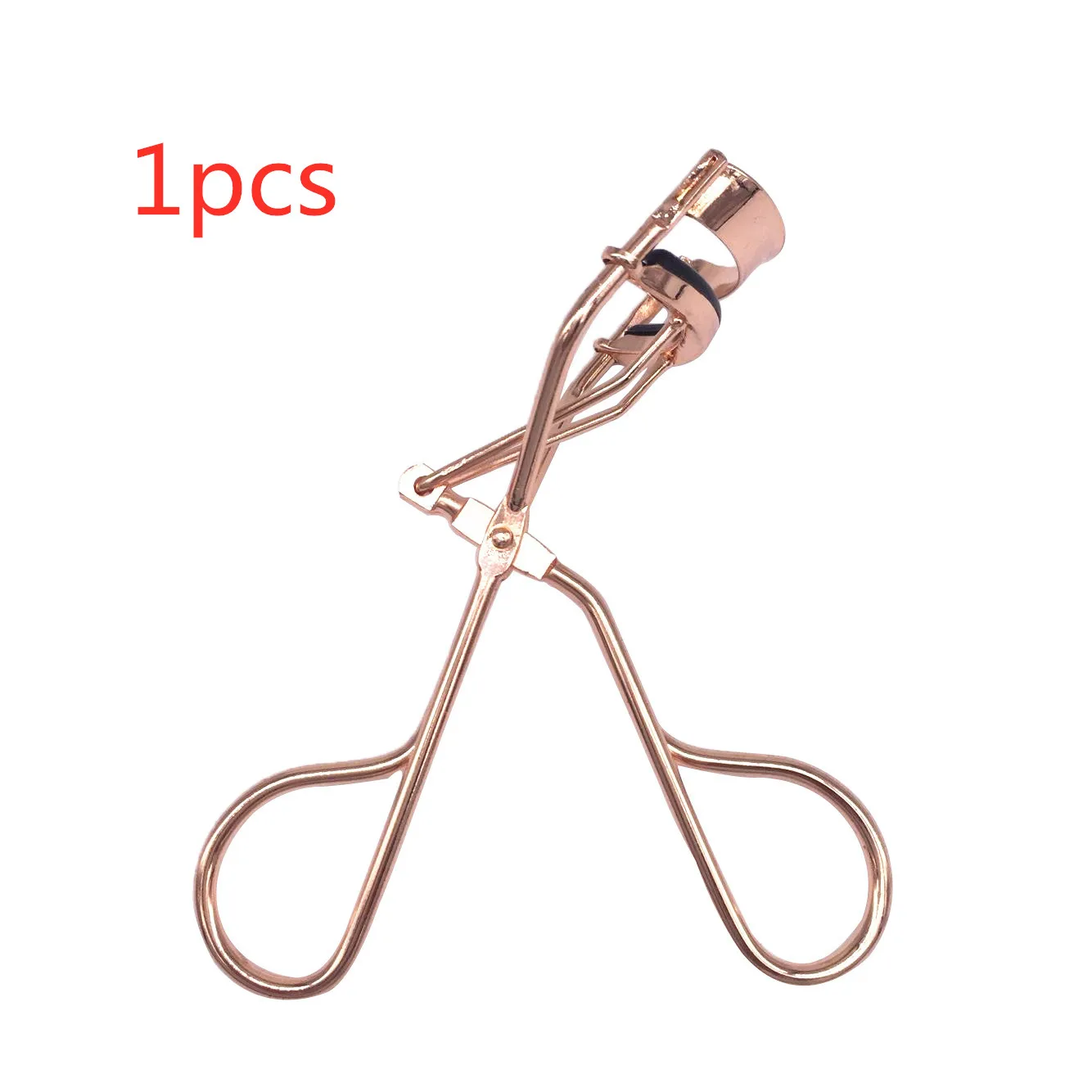 1pcs 1 шт., женские щипцы для завивки ресниц из нержавеющей стали розового золота, щипцы для завивки ресниц, силиконовые накладки из ПВХ, инструменты для макияжа, щипцы для завивки ресниц - Цвет: 1pcs