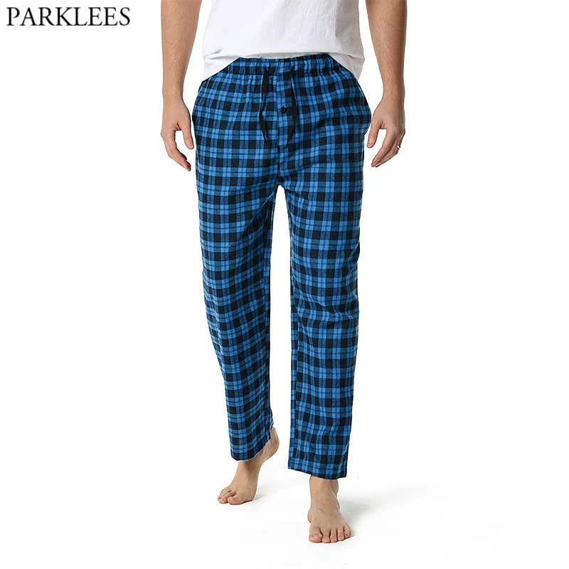 Blue Plaid Pajama Pants Mens | Mens Plaid Sleepwear Pants | Tartan Pyjama  Bottoms Mens - Sleep Bottoms - Aliexpress