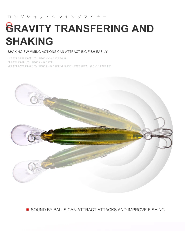 TSUNEKICHI длинный Литой медленно тонущий mimmow 60 мм 5 г глубина прижима 1-2,5 м