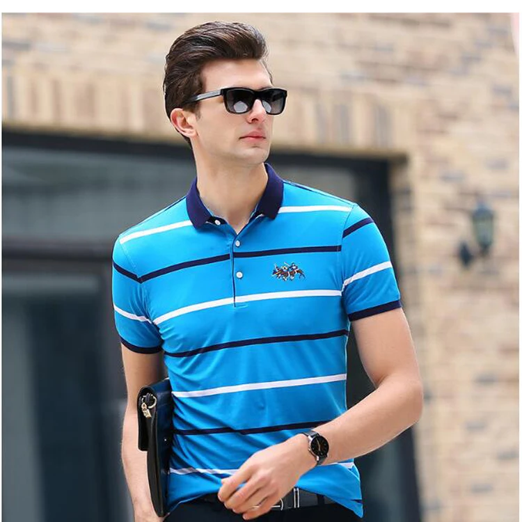 High quality polo shirt New summer brand cotton men's polo shirt Business casual short sleeve striped shirt polo men tops polos 13 Hdcf2169cbf4a452ea758e4a93d9e8daau