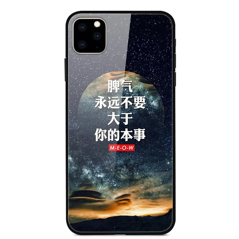 2 Для iPhone 11 Pro Чехол из закаленного стекла PC задняя Жесткая Крышка для iPhone 11 Pro Max чехол из ТПУ бампер для iPhone 11 Coque - Цвет: 2