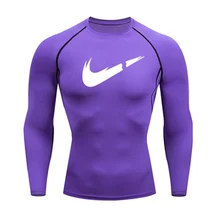Новая футболка для тренировок, бренд, мужские спортивные быстросохнущие трико для бега, термобелье, alliance