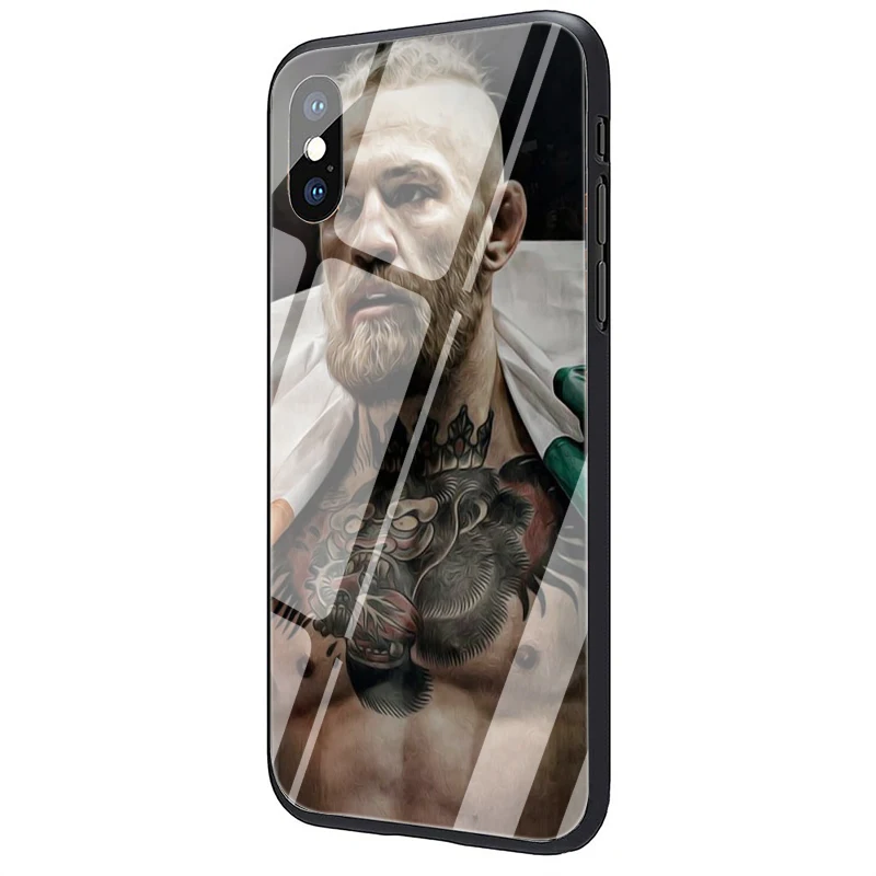 EWAU Конор Макгрегор UFC закаленное стекло чехол для телефона iPhone 5 5S SE 6 6s 7 8 Plus X XR XS 11 pro Max - Цвет: G4