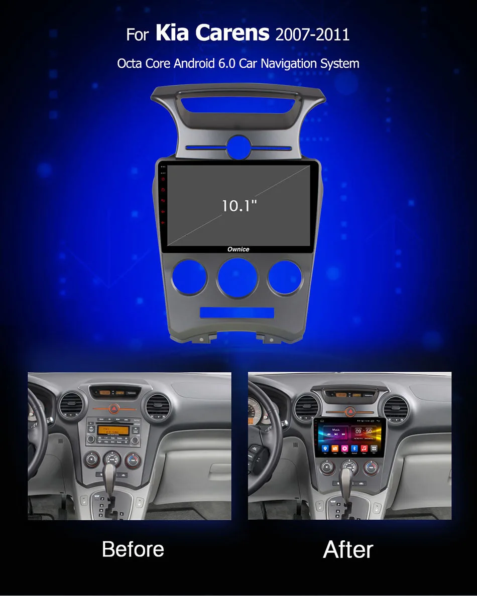 Best Ownice K1 K2 K3 Android 9.0 Octa Core 2G RAM 32G ROM Car DVD GPS Player for Kia Carens / Sorento / Sportage / Cerato 2007-2011 9
