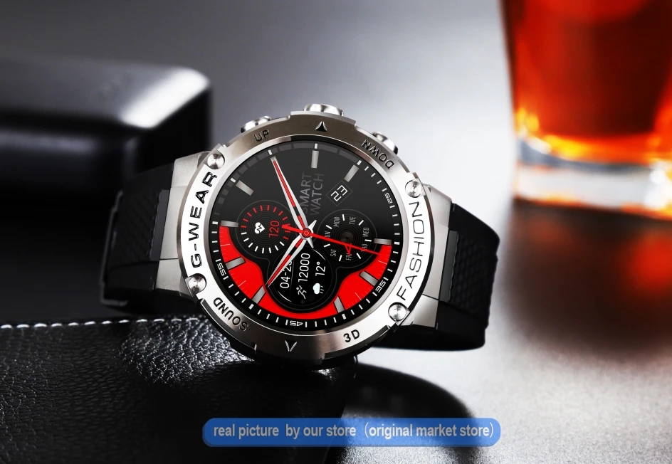 Sports Smart Watch Men BT Phone Call Customize Watch Faces Music Fitness Tracker Super Long Standby Smartwatch Android IOS K28H