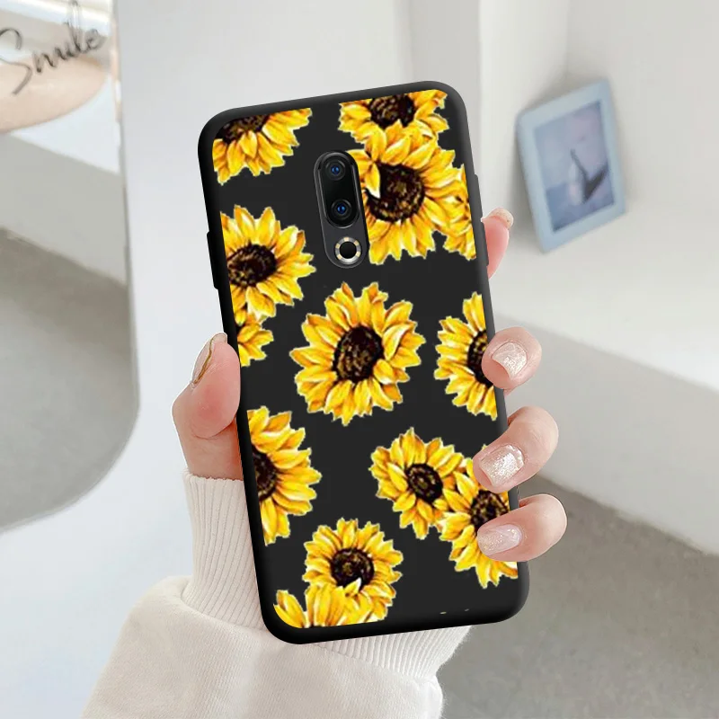 For Meizu 16 Protective Shell Silicone Soft Shell Phone Case Candy Color Case Fashion Silicone Color Chrysanthemum meizu phone case with stones Cases For Meizu