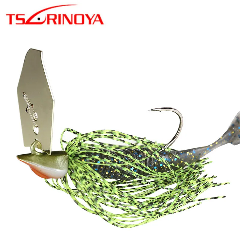  TSURINOYA 11g 14g Spinner Bait Fishing Lure SWIM JIG Buzzbait Chatter Bait Wobbler Isca Artificial 