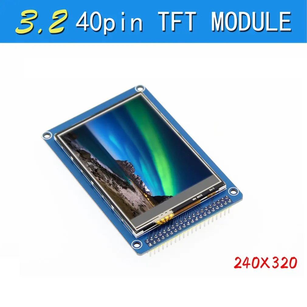 3,2 дюймов TFT 40PIN lcd параллельный порт lcd разрешение 320*240 3,2 дюймов ЖК-дисплей модуль ЖК-плата с сенсорным драйвером IC ILI9341