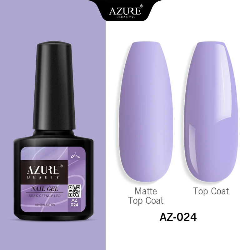 Azure beauty Гель-лак полуперманентный замачиваемый УФ/светодиодный Гель-лак розового цвета с матовым эффектом Гель-лак для нейл-арта маникюра - Цвет: AZ-024