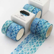 Декоративная лента DIY стикер и бумажная лента клей 3x липкий милый Скрапбукинг японские наклейки декор 3 шт Многоцветный