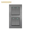 KAMANNI switch with socket wall switch 220v switches and sockets light switches AC Aluminum alloy Three frames DIY ► Photo 2/6