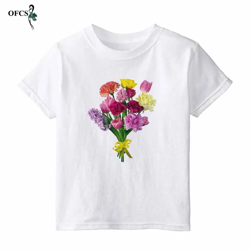 Белые футболки для девочек Хлопковые топы Детская одежда с короткими рукавами и