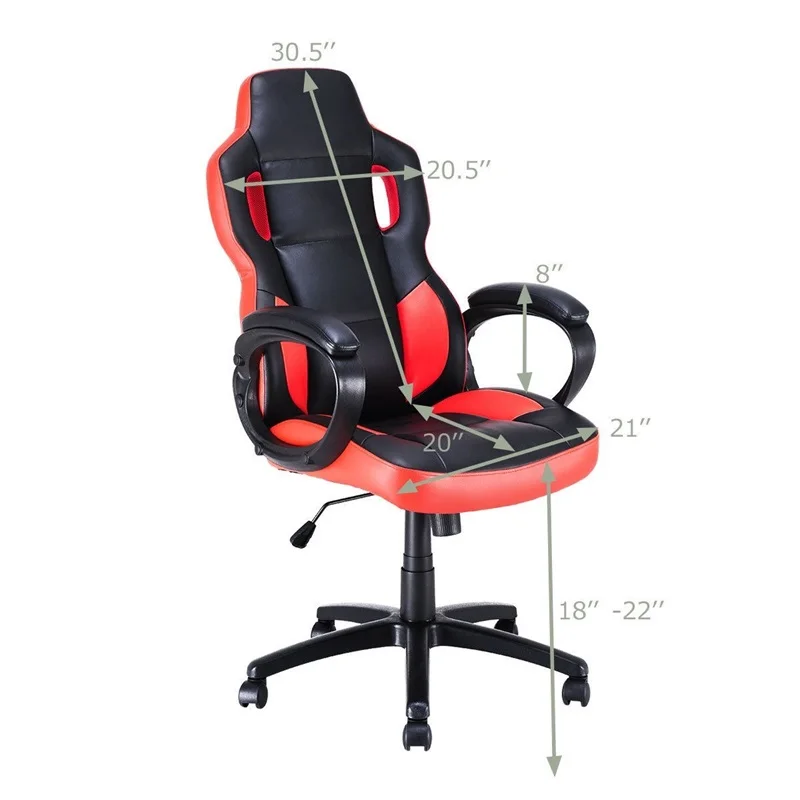 Executive Office Chair Racing Style Swivel Computer Gaming Chair High Quality Office Working PU Bre