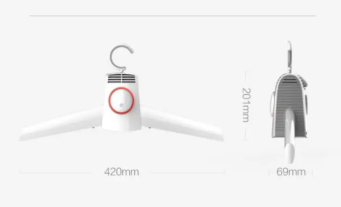Xiaomi Mijia Smartfrog Портативная сушилка стабильная поддержка холодная горячая природа ветер одежда обувь Электрический складной быстросохнущие вешалки наборы