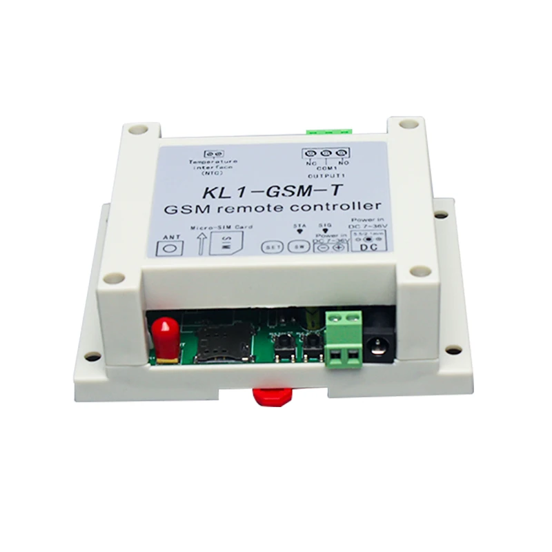 Smart GSM Relay Controller Temperature Sensor SMS Call Remote Control Home Automation Power Switch Gate Opener Water Pump