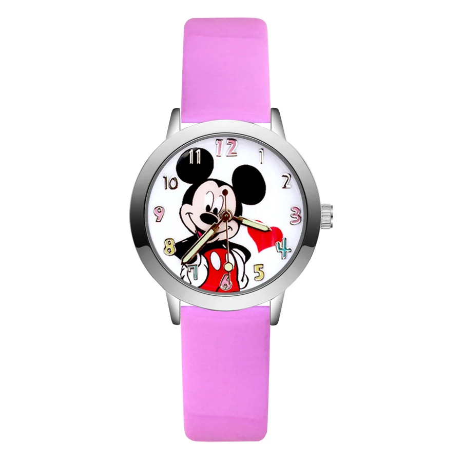 Model B Pink Модные милые стильные детские часы, детские Студенческие Кварцевые наручные часы с кожаным ремешком JA20 - Цвет: Model B Pink