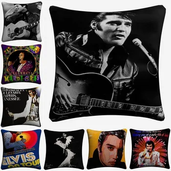 

Elvis Presley Vintage Classic Art Decorative Cotton Linen Cushion Cover 45x45cm Throw Pillow Case For Sofa Home Decor Almofada
