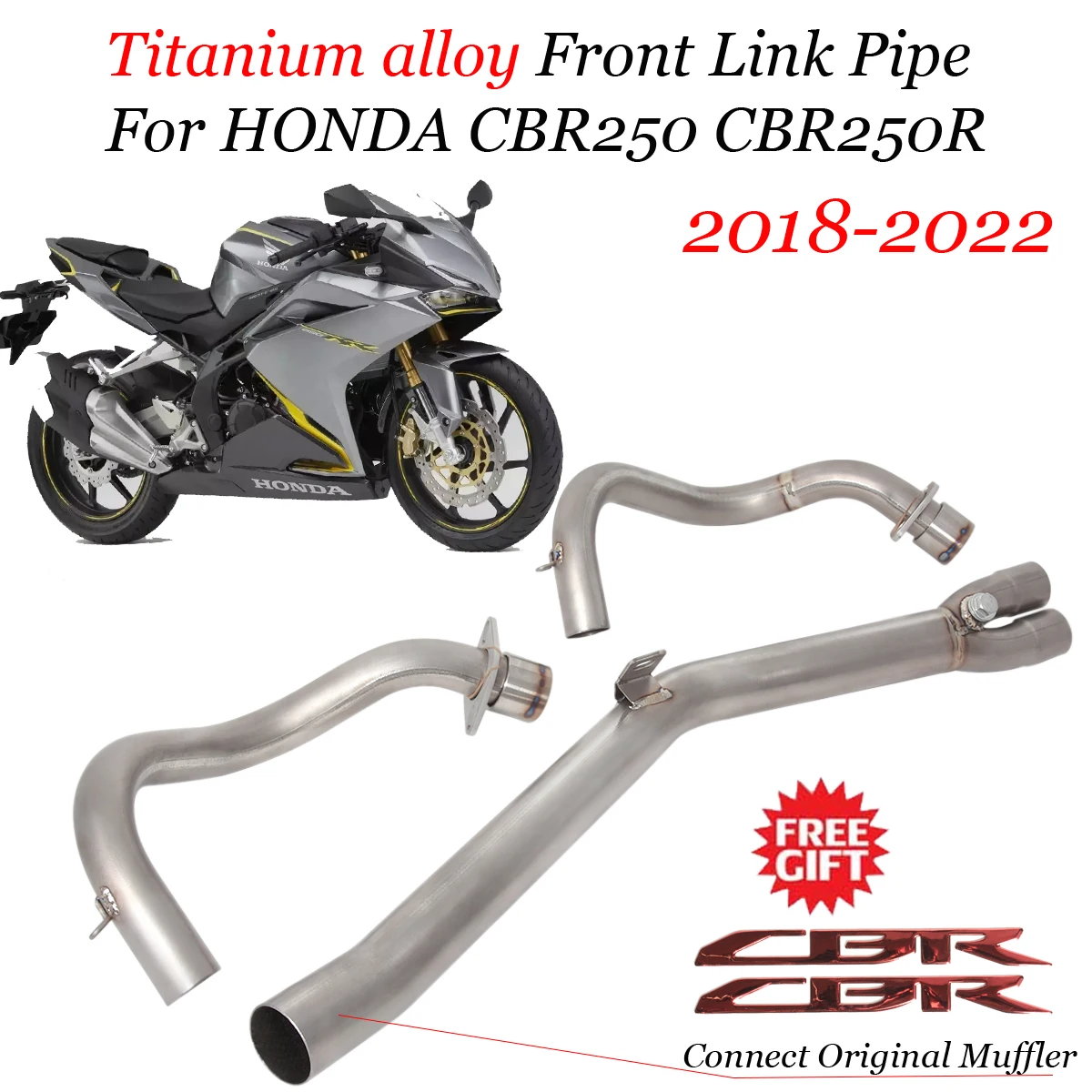

Слипоны для HONDA CBR250 CBR250R 250R 2018-2022 полная система выхлопной трубы мотоцикла глушитель из титанового сплава Соединительная труба