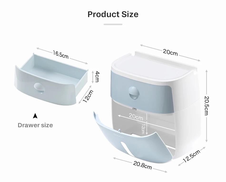 Двухслойный держатель для туалетной бумаги водонепроницаемый ящик для хранения Настенный диспенсер для туалетной бумаги портативные держатели для туалетной бумаги