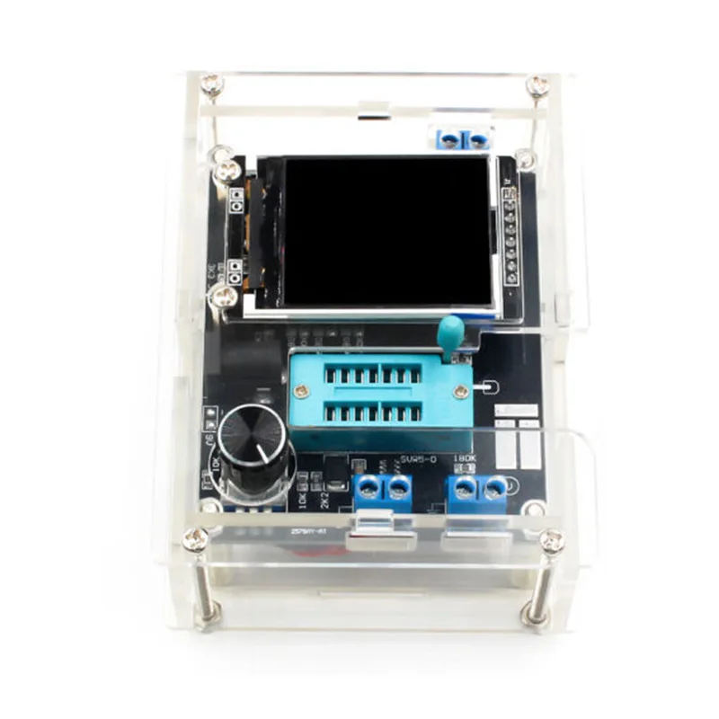 GM328 Транзистор тестер DIY Kit Полный Собранный диод емкость измеритель напряжения+ DIY акриловый чехол