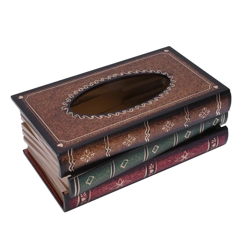

Retro Style Book Shape Tissue Box
