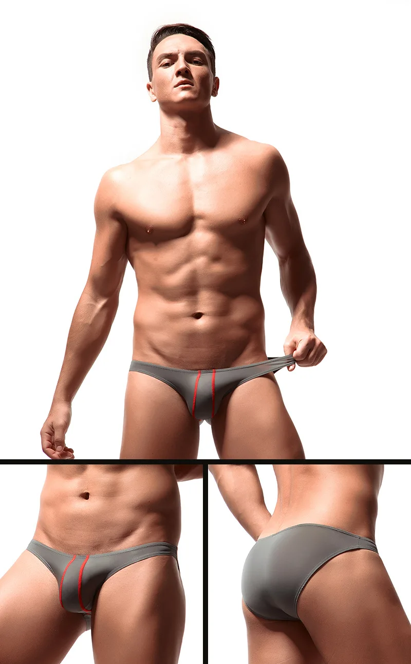 8 шт./лот мужские трусы нижнее белье из ледяного шелка ультра тонкие бесшовные для