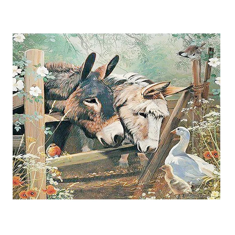 Алмазная вышивка сделай сам животное лошадь алмазная живопись крестиком картина