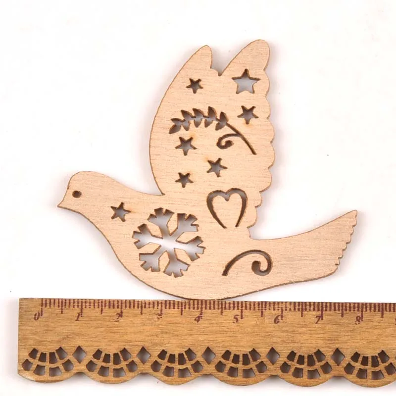 5PCS DIY Wooden Chip Christmas Tree Hanging Ornaments Pendant Kids Gifts Snowman Tree Shape Xmas Ornaments Decorations mt2557