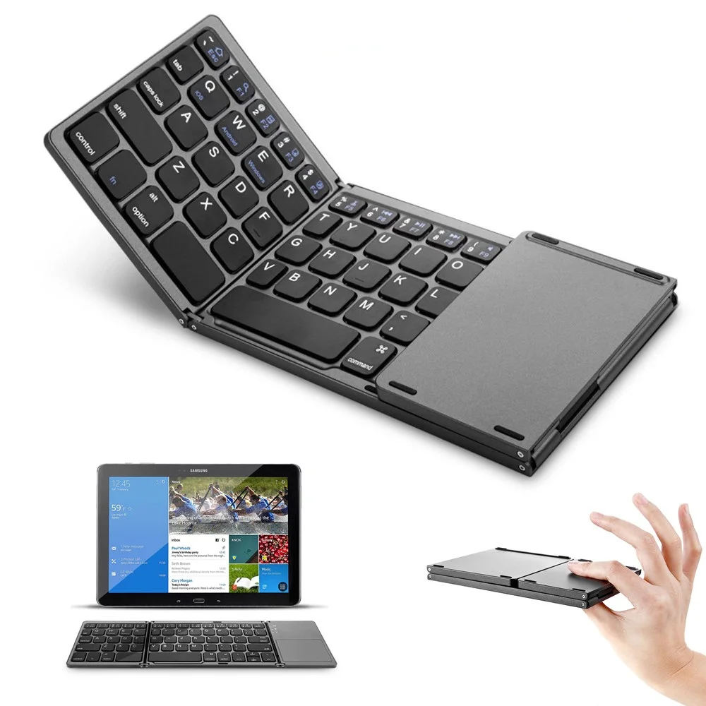 Для IOS / Android windows iPad tablet mini ультратонкая с сенсорной Мини Bluetooth клавиатурой офисная
