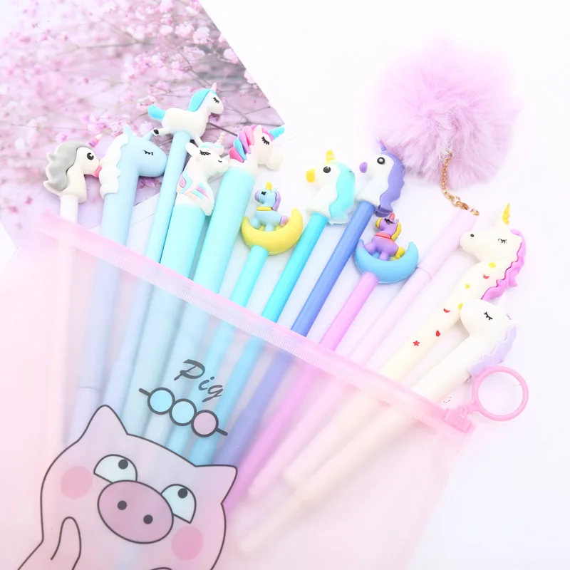 10 Набор гелевых ручек для смешивания, 12 шт., Kawaii, креативные кактусы, новинка, милые фирменные чернильные ручки для офиса, школы, стационарные ручки с карандашом - Цвет: 10