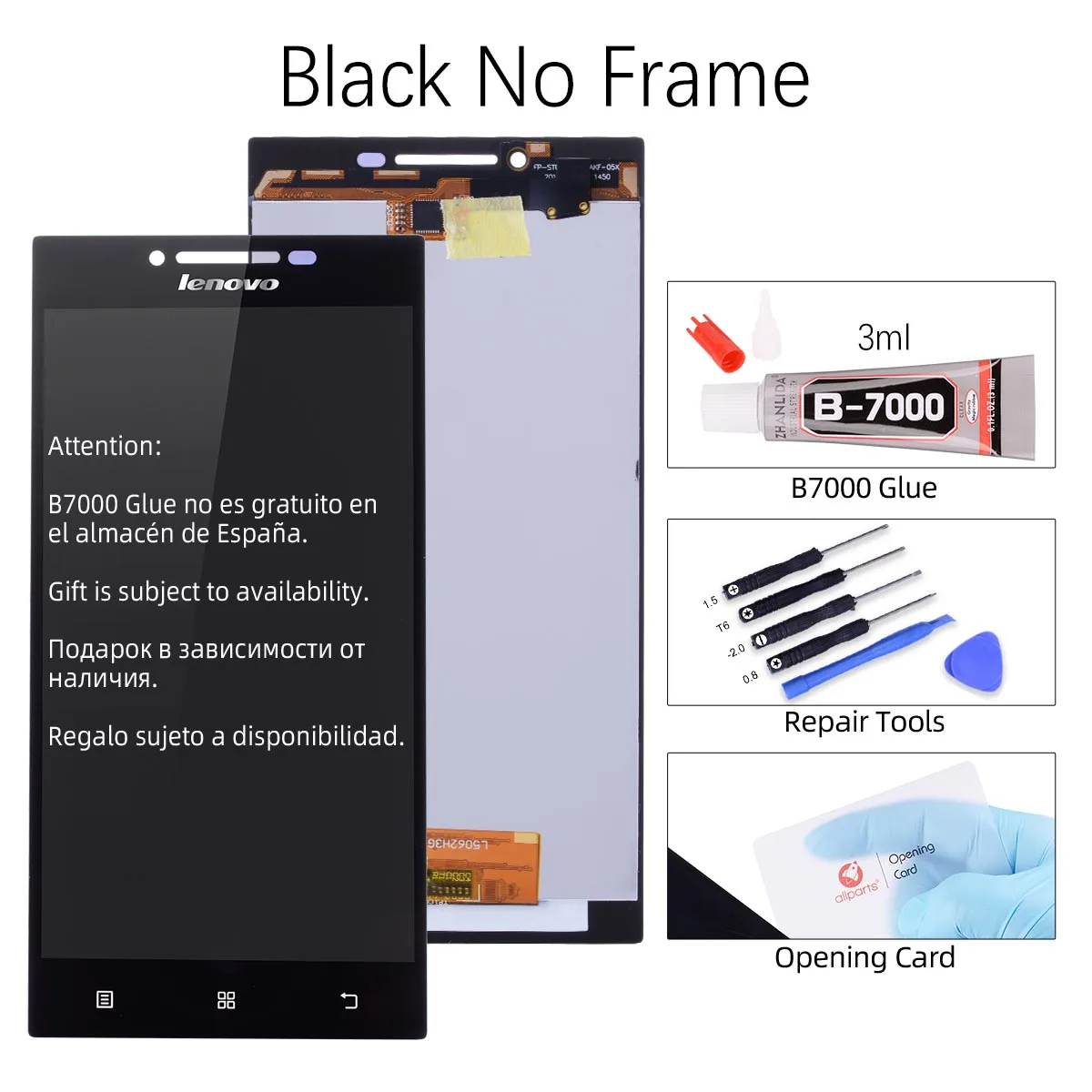 Дисплей для LENOVO P70 LCD P70-A P70A в сборе с тачскрином на рамке черный белый - Цвет: No Frame Black