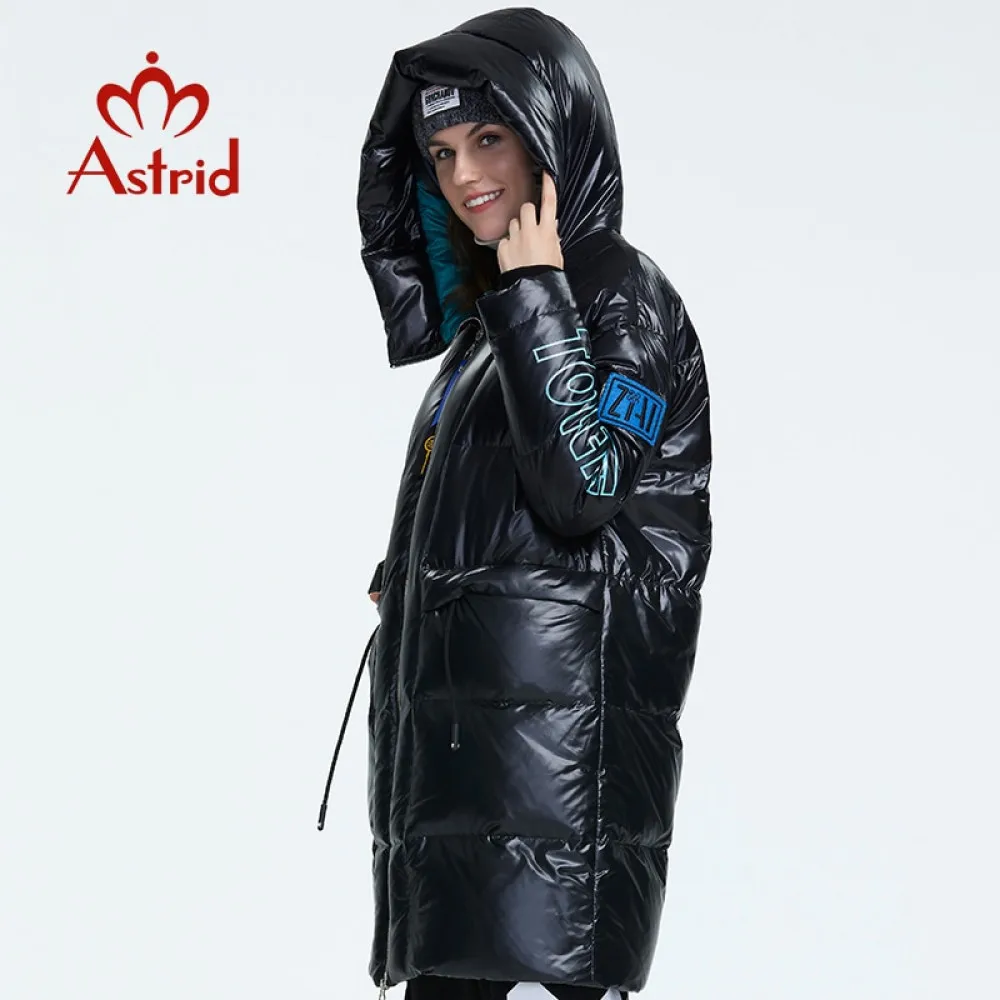 Astrid 2019 Зима новое поступление женский пуховик красный топ цвет с капюшоном на