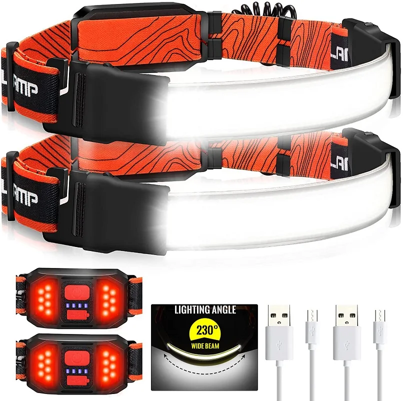 Налобный мини-фонарь с COB матрицей 3300 мАч зарядка через USB 3 режима | Лампы и