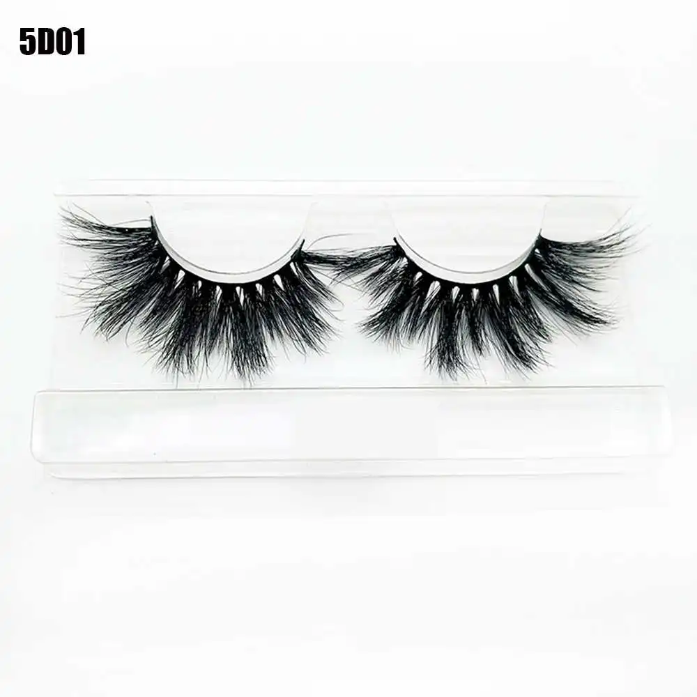 Mink Eyelashes Criss-Cross Natural Fake lashes Length 25mm Makeup 3D Mink Lashes Extension Eyelash Beauty - Color: 1