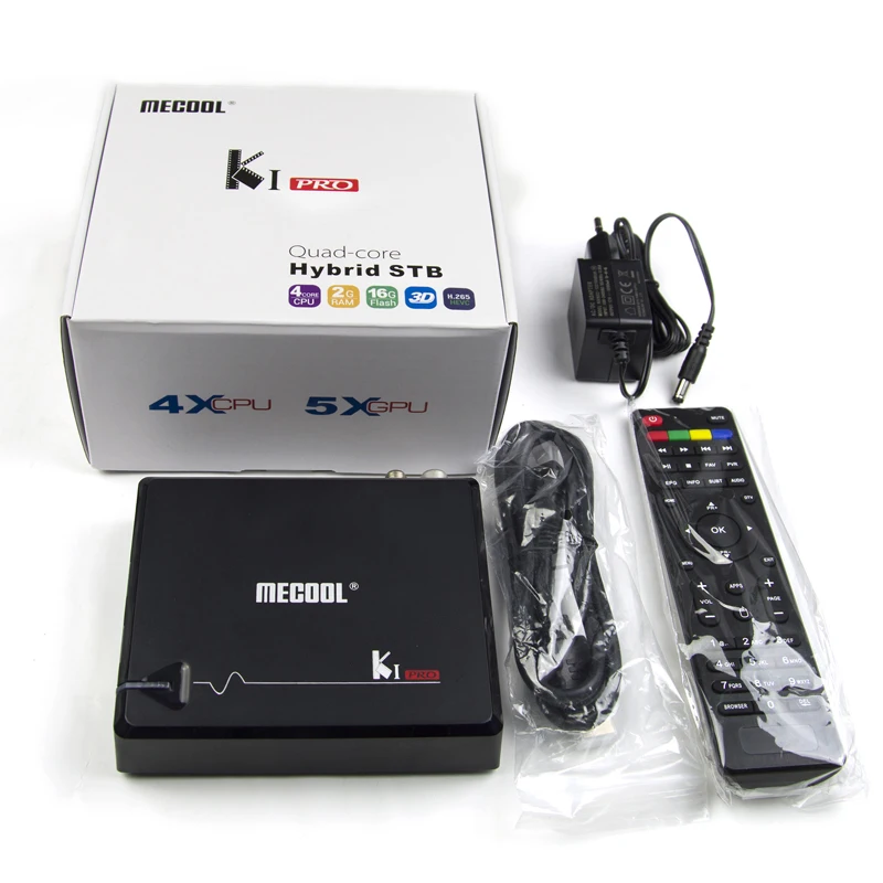 MECOOL KI PRO Smart tv Box DVB-T2/DVB-S2/DVB-C Amlogic S905D Quad 2G+ 16G поддержка телеприставка медиаплеер - Цвет: 2G 16G