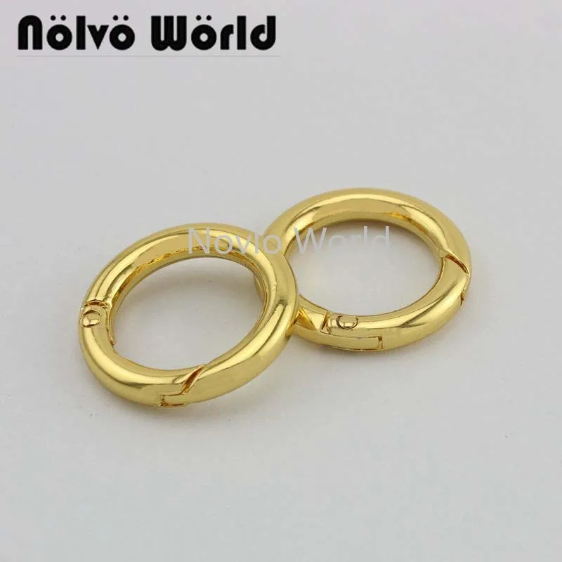 8 pieces test, Inner width18.5mm, metal spring ring bag handle buckles women handbag lock hang buckles diy hardware accessories