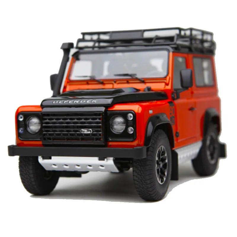 1:18 1990 защитник короткой оси версия вне-модель дорожного транспортного средства литья под давлением сплав моделирование ретро автомобиль произведение искусства Коллекция поклонников подарки - Цвет: Orange