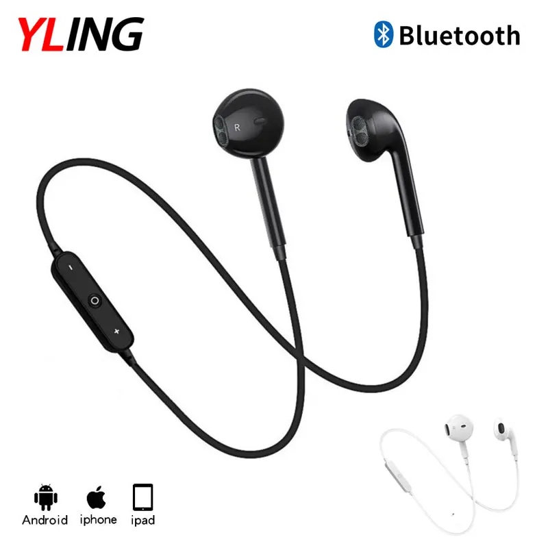 

S6 Wireless Bluetooth Headset Sports Neckband Headset 3D Stereo Built-in Microphone Supports Various Smart Phone Programs