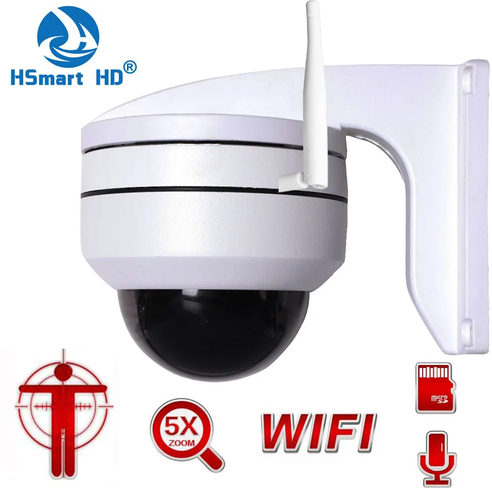 H.265 5MP супер HD 5X Zoom автоматическое отслеживание PTZ Wifi IP Камера уличная