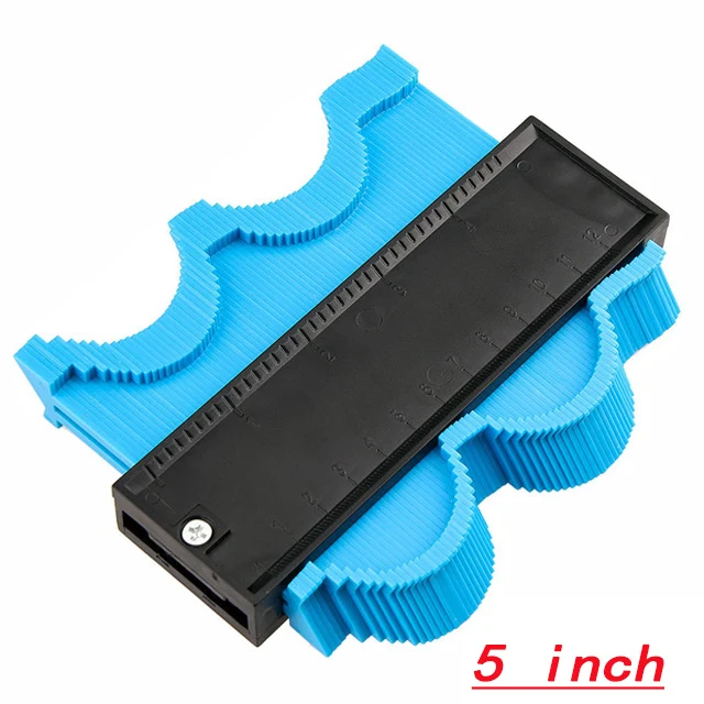120mm Blue 5 дюймов пластиковый измерительный прибор контур профиль копия датчик дубликатор duplo и Стандартный Ширина Дерево Лазерная маркировочная инструмент в клеточку измерены в ненатянутом ламинат Плитки общего - Цвет: 120mm Blue