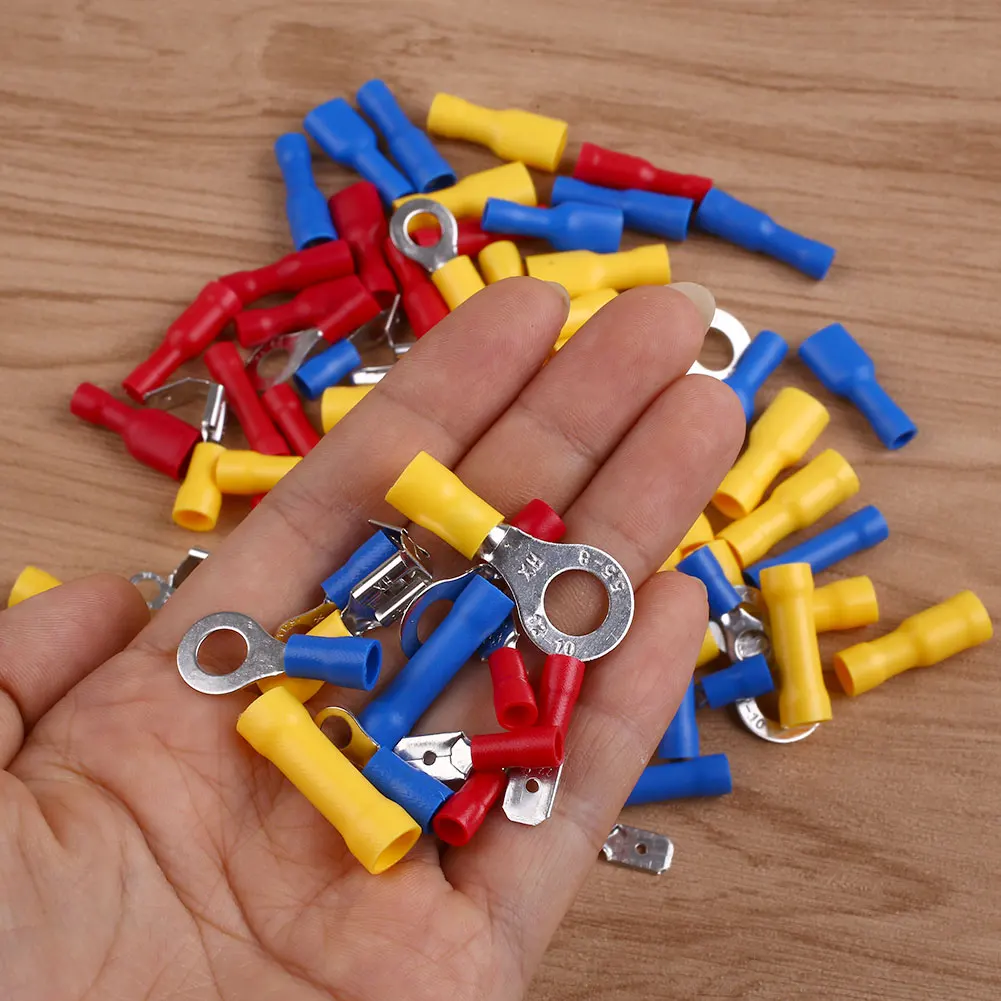 480 шт электрические провода терминалы изолированные разъемы лопата кольцо DIY автомобиля