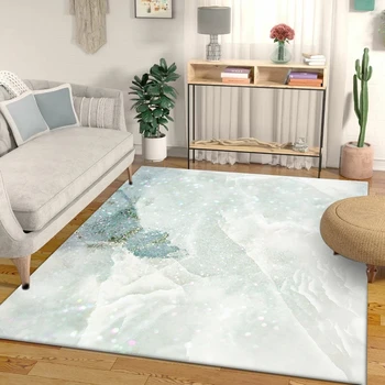 

Nordic Style Carpet Creative Jade Green Marble Pattern Tapete Living Room Area Rugs Study Room Sofa Table Non-Slip Floor Mats