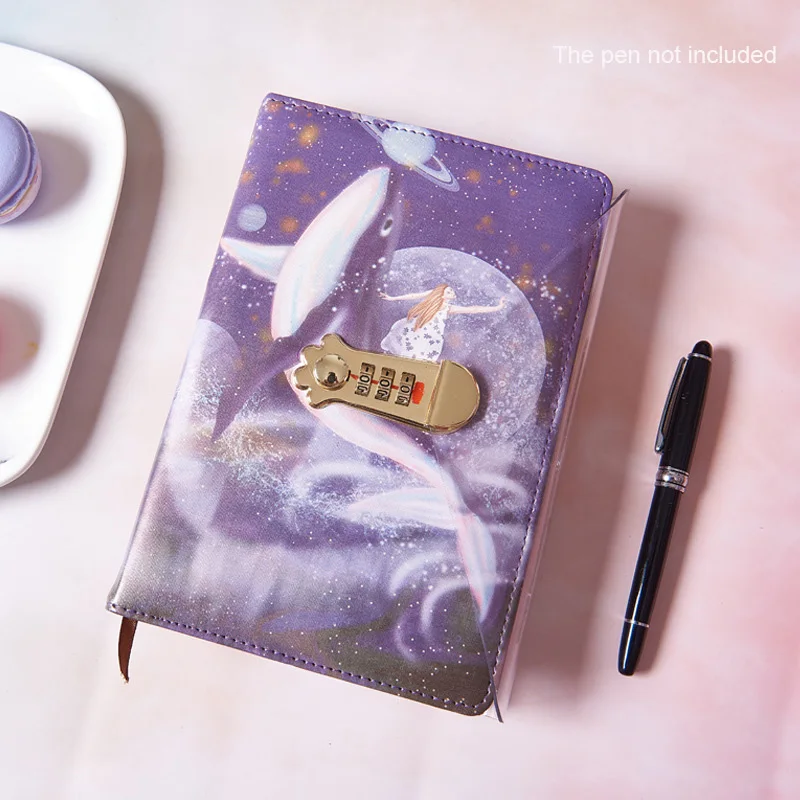 A5 Size New Arriveral Lock Diary Leather Locking Journal Writing Notebook Best For Gifts, Office or School TPN083
