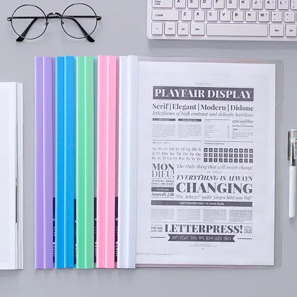 10PCS A4 File Cover Horizontal A4 File Organizer Spine Bar Report Cover Art Designs Drawing Paper Organizer Folders For School