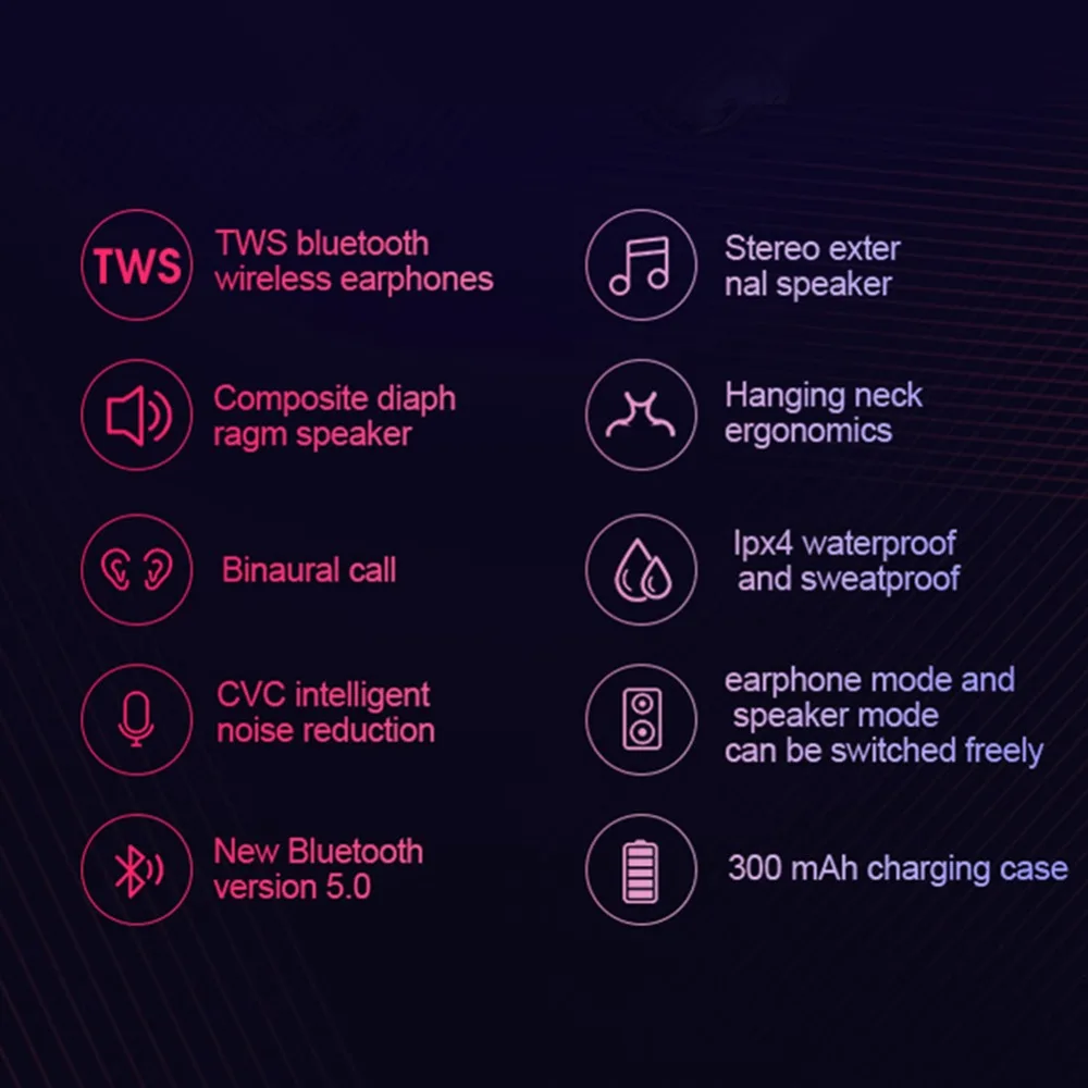 TWS Bluetooth наушники беспроводные с портативной шеей радио XG10 HD стерео беспроводные наушники шумоподавление игра Спортивная гарнитура