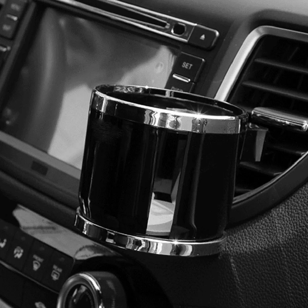 Car Air Vent Bottle Can Coffee Drinking Cup Holder Bracket Mount Tray Black