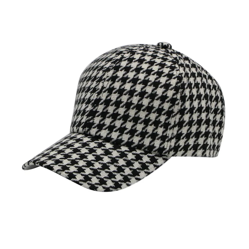 

Autumn and Winter Fashion New Houndstooth Baseball Cap Casquette Sunbonnet
