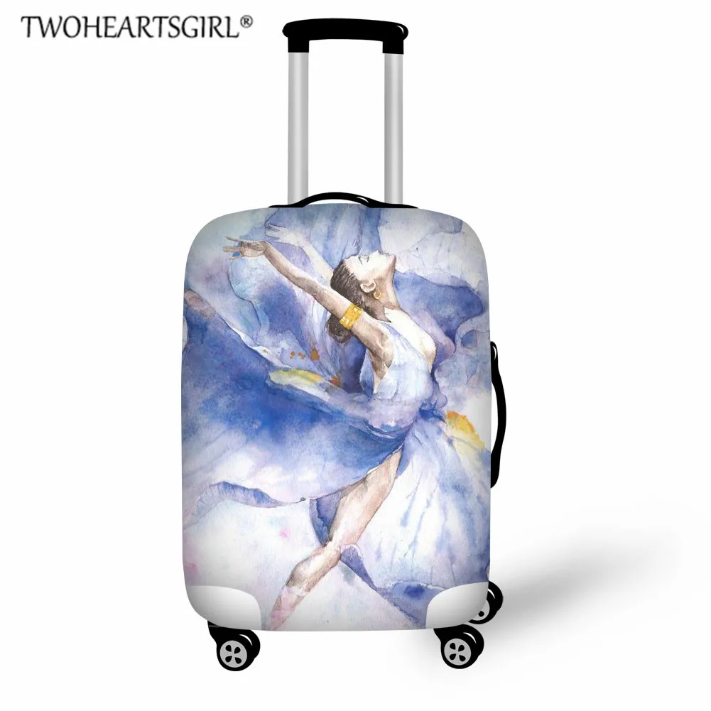 TWOHEARTSGIRL эластичный плотный багажный Защитный чехол для девочки балет танцор печать чемодан пылезащитный чехол для 18-32 дюймов - Цвет: L5257