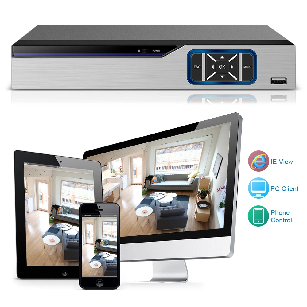 8CH 1080P Гибридный AHD/ONVIF IP/аналоговый/TVI/CVI/DVR CCTV цифровой видеорегистратор P2P система видеонаблюдения